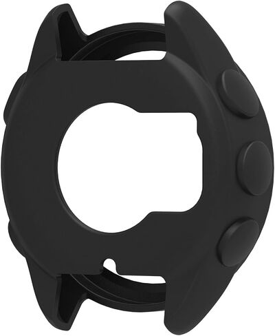 حافظة FitTurn مكونة من قطعتين لساعة Garmin Forerunner 165، حافظة بديلة من السيليكون بأكمام نحيفة، غطاء حماية من السيليكون المضاد للخدش لملحقات Forerunner 165 (أبيض، أسود) in Saudi Arabia
