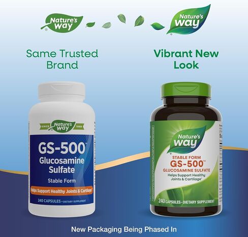 Nature's Way GS-500 Glucosamine Sulfate, Joint Health Support Supplement*, 240 Capsules in Saudi Arabia