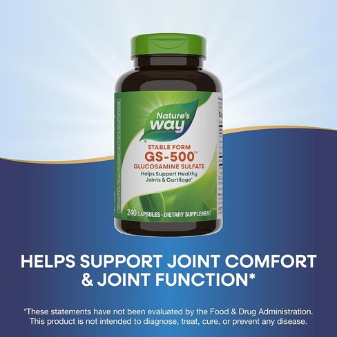 Nature's Way GS-500 Glucosamine Sulfate, Joint Health Support Supplement*, 240 Capsules in Saudi Arabia