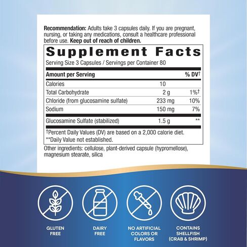 Nature's Way GS-500 Glucosamine Sulfate, Joint Health Support Supplement*, 240 Capsules in Saudi Arabia