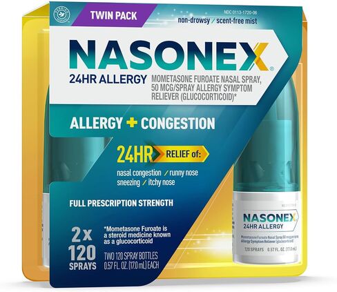 Nasonex 24Hr Allergy Nasal Spray - 120, 2 Pack in Saudi Arabia