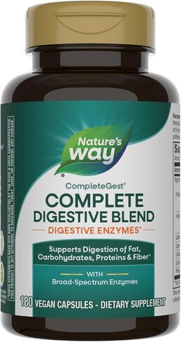 Nature's Way CompleteGest Vegetarian Enzymes Supplement, Helps Digest Food*, 180 Vegan Capsules in Saudi Arabia