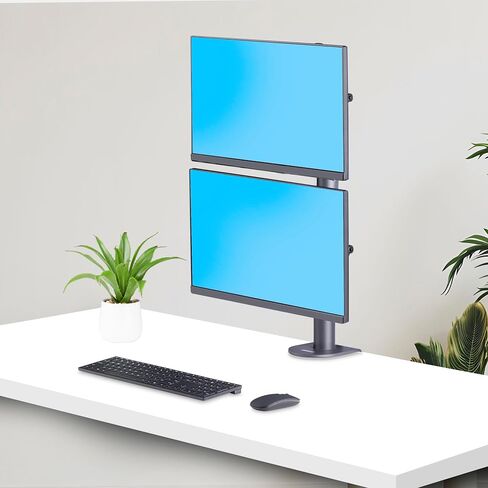 حامل مكتب StarTech.com لشاشتين مكدستين رأسيًا، مزدوج 49 بوصة، إجمالي 70 رطل (32 كجم)، مشبك C، VESA، 16:9/32:9، TAA in Saudi Arabia