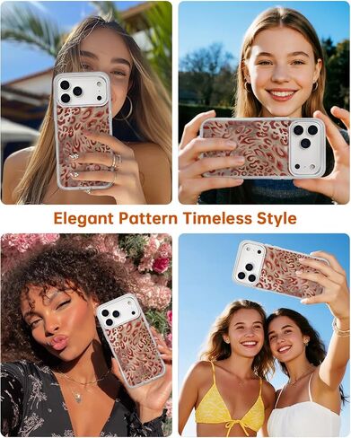 SCORPIFY for iPhone 17 Pro Case [Compatible with MagSafe] with Colorful Pearl Iridescent Design, Cute Clear Magnetic Phone Cover for Women Girls and Men, Bumper with Mother of Pearl Shell Pattern in Saudi Arabia