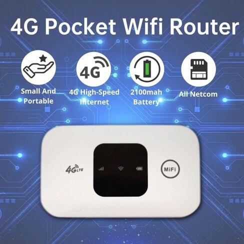 نقطة اتصال متنقلة، راوتر سفر محمول بسرعة 150 ميجابت في الثانية، جهاز نقطة اتصال لبطاقة SIM عالية السرعة 4G، مناسب للسفر والتخييم والعمل عن بعد in Kuwait