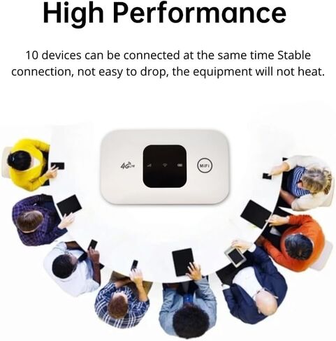نقطة اتصال متنقلة، راوتر سفر محمول بسرعة 150 ميجابت في الثانية، جهاز نقطة اتصال لبطاقة SIM عالية السرعة 4G، مناسب للسفر والتخييم والعمل عن بعد in Kuwait