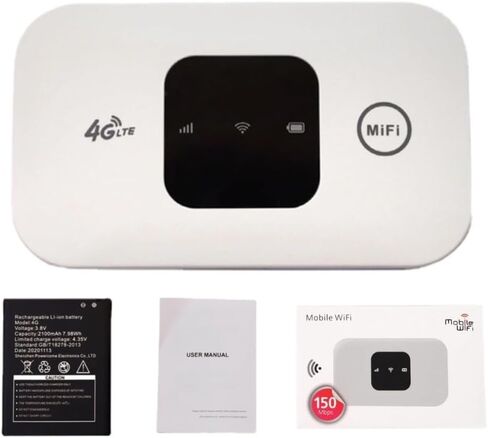 نقطة اتصال متنقلة، راوتر سفر محمول بسرعة 150 ميجابت في الثانية، جهاز نقطة اتصال لبطاقة SIM عالية السرعة 4G، مناسب للسفر والتخييم والعمل عن بعد in Kuwait