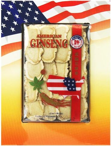 Hsu's Ginseng SKU 0126-4 | Mixed Large-Medium Slices | Cultivated American Ginseng from Marathon County, Wisconsin USA | 许氏花旗参 | 4oz Box, 西洋参, B01MSDEECQ in Kuwait
