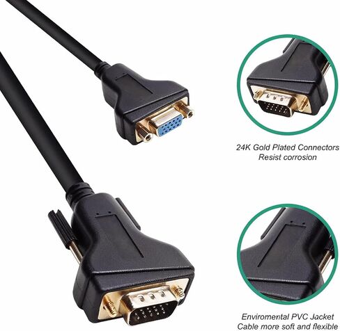 VGA Extension Cable, VGA Male to Female Cable,1.8 Meter/6 Feet in Saudi Arabia