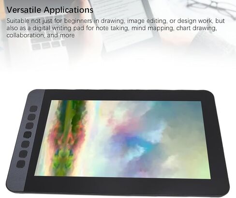 11.6Inch Drawing Tablet with Screen, Digital Art Graphic Tablet with No Battery Stylus, Tilt Function, 6 Shortcut Keys for Paint, Design, Illustration, Editing, for PC in Saudi Arabia