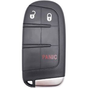 Replacement Key Fob Cover Case fit for 2016 2017 2018 2019 2020 Dodge Charger Challenger Jeep Grand Cherokee Compass Cherokee Renegade Patriot Grand Comander Keyless Entry Remote Key Fob Shell
