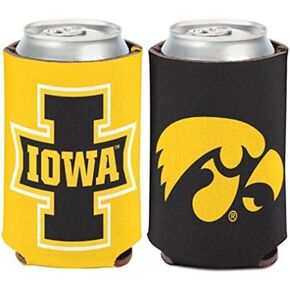 WinCraft NCAA University Iowa Hawkeyes (1-Pack) 12 oz. 2-Sided Can Cooler