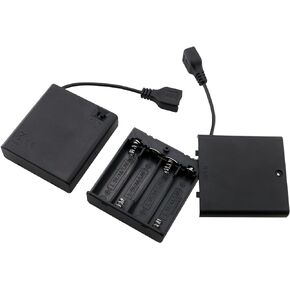 JJHXSM USB أنثى مقبس 4 AA حامل صندوق علبة البطارية مع مفتاح التشغيل والإيقاف