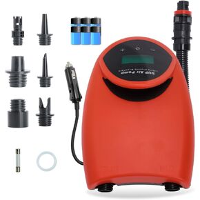 Paddle Board Pump 15000mAh Rechargeable 20PSI Sup Pump Battery Paddleboard Pump Cordless Electric Paddle Board Pump Dual Stage Auto Off Air Pump for Paddleboard, Kite, Tent, Mattress