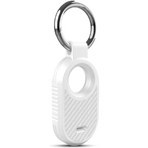 Pautas SmartTag2 Holder, Advanced Materials Anti-Drop & Anti-Scratch, with Carbon Fiber Pattern Designed for Samsung Galaxy SmartTag 2 Case Keychain Smart Tag 2 Case（Matt Black）