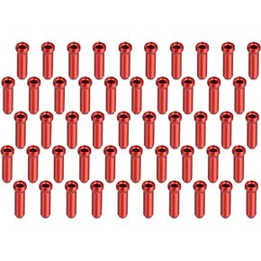 X AUTOHAUX 50pcs Bike Brake Cable Cap Bicycle Bike Shifter Brake Gear Inner Cable Cap End Tips Crimps Red