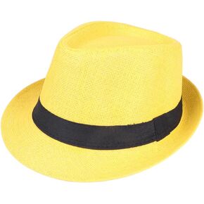 Unisex Fedora Hat Trilby Cuban Sun Protection Short Brim