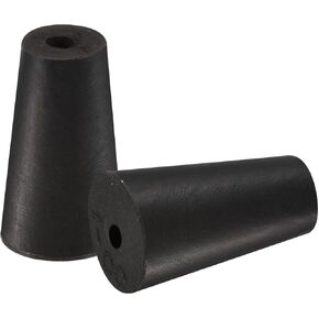MECCANIXITY Rubber Tapered Plug 10mm to 15mm with Hole Test Tubes Bungs Stopper Black for Lab Home 10 Pieces in Kuwait