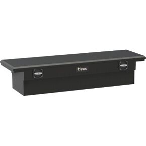 UWS EC10013 Secure Lock 69-Inch Matte Black Heavy-Wall Aluminum Truck Tool Box with Low Profile, RigidCore Lid