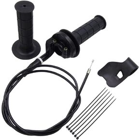 ELIFEPARTS 7/8" Throttle Accelerator Handle Grips: Compatible with 50cc, 80cc, 90cc, 110cc 125cc 140cc 150cc 200cc Dirt Bike, Mini Bike Throttle Assembly Throttle Cable and Motorcycle Throttle Assist