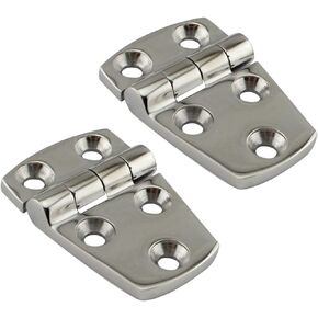 NRC&XRC Marine Grade CAST Solid 316 Stainless Steel Mirror Polished Shortside Hinges 1-1/2" x 2-1/4" or1.5"x3"Pair for Boat, RVs