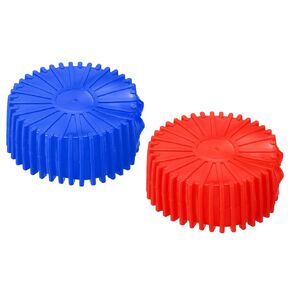 PATIKIL Protective Gauge Boots for 3-1/8" Gauge, 2 Pack Manifold Gauges Refrigerant HVAC Pressure Gauge Cover for Air Conditioner Maintenance, Red Blue