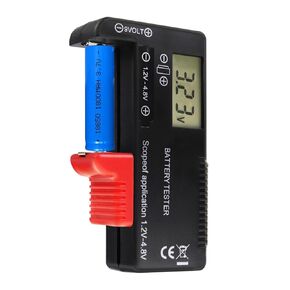 Battery Tester, Small Digital Battery Capacity Tester Universal Battery Checker Tester for AAA AA C D 9V 3.7V 1.5V Button Cell Household Batteries