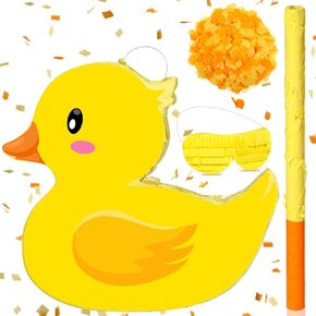 Aoriher Duck Pinata Duck Birthday Party Supplies Duck Pinatas with Yellow Blindfold for Duck Party Favor Birthday Party Decorations