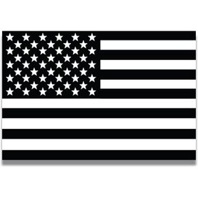Magnet Me Up Black and White American Flag Car Magnet Decal, Opposing 2 Pack, 4x6 inches, Black, White, Heavy Duty Automotive Magnet for Car Truck SUV