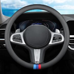 XHRING Car Steering Wheel Cover for BMW X5 X3 X7 3 5 Series 328i 528i 535i 530i 540i 320i X1 X2 X4 X6 1 2 4 6 7 8 M2 M3 M4 M5 M6 M8 Series e90 e60 f30 330i e46 i3 335i 325i Accessories, 2024 Leather