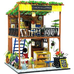 Architecture Model Kit Diorama School Project Ivy Roof Two Story Cafe Tiny Furniture Plant Home Decor Puzzles Art Crafting Gift