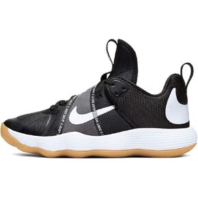 Nike Women's React Hyperset Volleyball Shoes, Black/White-gum Light Brown, 5.5