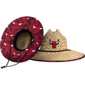 FOCO NBA Team Logo Floral Straw Sun Hat