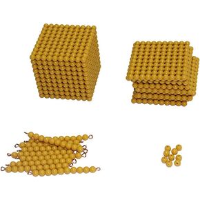 Montessori Math Beads Materials Thousand Cube Decimal System Bank Game Hands-on Math Manipulative for Kids - Teach Number Concepts, Place Value and Measurement - Math Learning Tools for Kids