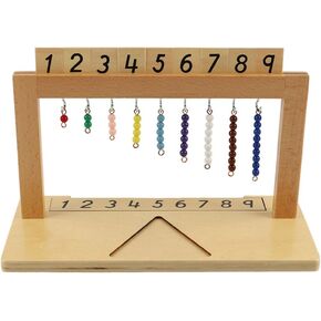 Montessori Hanger for Color Bead Stairs with Beads/Teen Bead Hanger with Beads Preschool Learning Material Montessori Math Material Early Development Toy Montessori Toy for Kids (Color Beads Hanger)