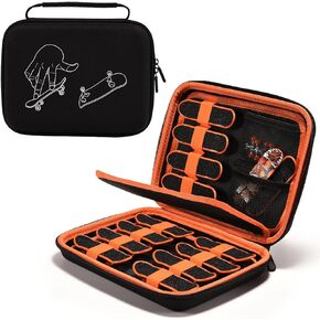 Klawdsky Fingerboard Case, Fingerboard Carrying Case for Teck Deck Ultra DLX Finger Skateboards, Fingerboard Storage Case Compatible with 16pcs Mini Skateboards (Case Only)