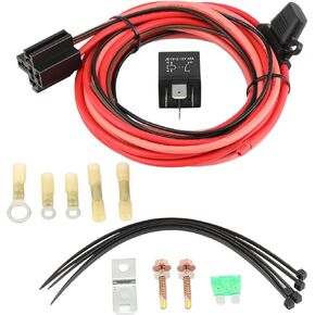 ISINFLASH Electric Fuel Pump Relay Fuel Pump Wiring Harness Kit Universal Fit 12V System P/N 30247 40 AMP Relay Bypass Waterproof 12V Relay Switch Kit Heavy Duty Long Wires