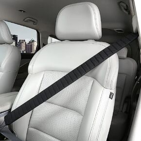 Car Seatbelt Covers Cushion Shoulder Pads Protector Sleeve for Adults, Auto Extra Long Seat Belt Strap Cover Decorations for Women, Kids, Honda, Trucks Accessories, 2Pcs, 10.5in, Beige