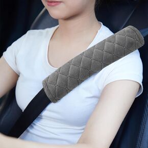 MOONET Auto Seat Belt Shoulder Protector Harness Pad, Soft Skin-Friendly Universal Seatbelt Cover for More Comfortable Driving, Multipurpose for Handbag Carmera Backpack Straps,2pc(Black)
