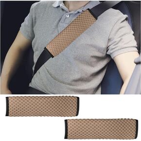 Osilly 2Pcs Car Seat Belt Covers, Mesh Universal Seatbelt Shoulder Strap Protector, Breathable Auto Seat Belt Pads Cover, Harness Cushion for Comfortable Driving, Automotive Accessories (Orange)