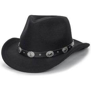 Kids Western Cowboy Hat for Boys Girls - Felt Fedora-Jazz-Hat for Kids 3-7Years