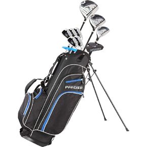 Precise M3 Men's Right-Handed Complete Golf Club Set | Package Includes: 460CC Driver, 3 Wood, 21* Hybrid, 6-9 Irons, Pitching Wedge, Putter, Deluxe Stand Bag, 3 Headcovers | Select Your Size & Color