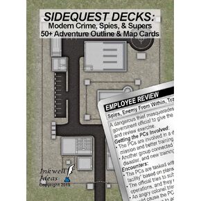 Inkwell Ideas Sidequest Decks: Modern Crime, Spies, & Supers