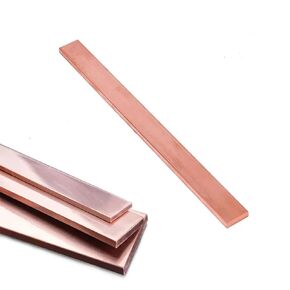 1Pcs C110 Copper Flat Bar 6" Long, 3/8" (10mm) x 1" (25mm) x 6"(152mm) Copper Bus Bar,99.98% Copper Metal for Various DIY（1PCS,10 * 25 * 152mm）