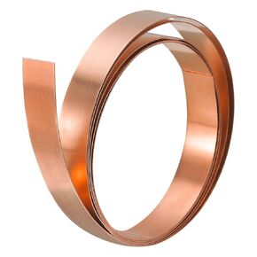 uxcell Copper Sheet Roll, 3000mm x 10mm x 0.1mm 99.9% Pure Copper Strip Metal Foil Plate for Electrical DIY Projects