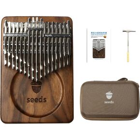 Chill Angels Kalimba 34 Keys,Hollow Kalimba Thumb Piano C- Tuned, Chromatic Double-layered Thumb Piano, Solid Wood Soundboard,Thumb Piano for Adults Beginners