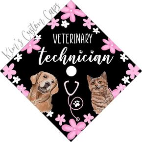 قبعة التخرج مطبوعة بتقنية الطب البيطري من Vet Tech Grad Cap Topper in Saudi Arabia