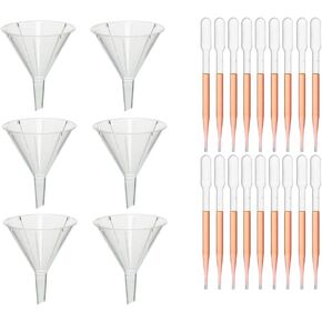 مجموعة قمع وماصات نقل بلاستيكية للاستعمال مرة واحدة من ULAB، 25 قطعة قمع، قطر 65 × 78 مم، 100 قطعة من ماصة باستور، غطاء 7 مل، مادة LDPE، UGF1004 in Kuwait