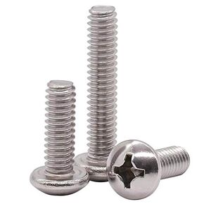 1/4-20 x 1 Pan Head Machine Screw, Phillips Drive, 304 Stainless Steel 18-8, Bright Finish, Fully Machine Thread, 50 Pcs