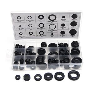 Fielect 170Pcs Rubber Grommet Kit Firewall Hole Plug Assortment 7 Common Sizes Rubber Gasket Kit Electrical Wire Gasket for Auto Body and Sheet Metal in Kuwait